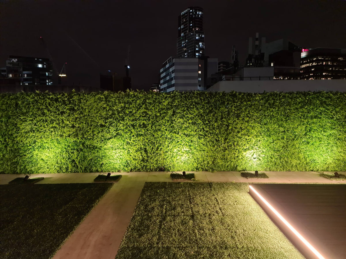 Lush Fern Artificial Vertical Garden Green Wall Panel 40×40in 11 SQ FT – UV Resistant – Commercial Grade