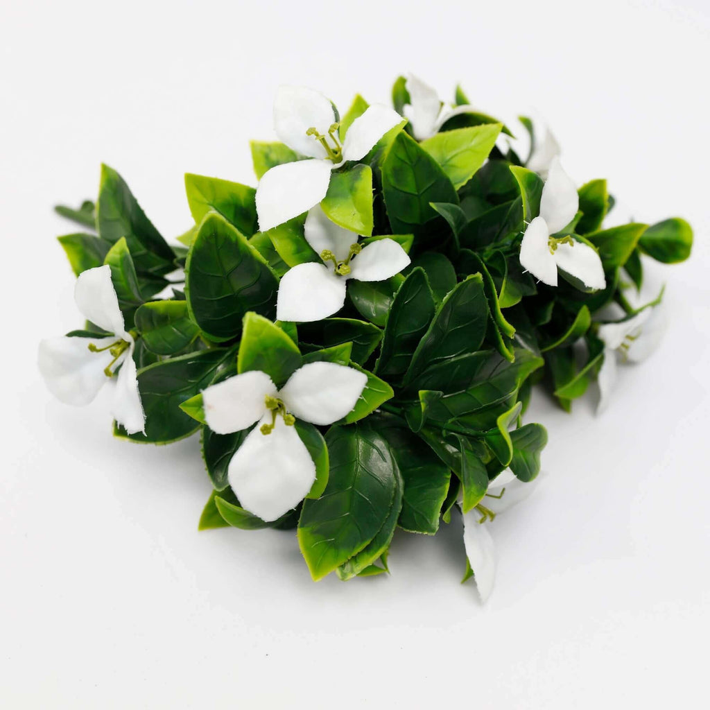 White Bougainvillea Flower Stem 12in – UV Resistant