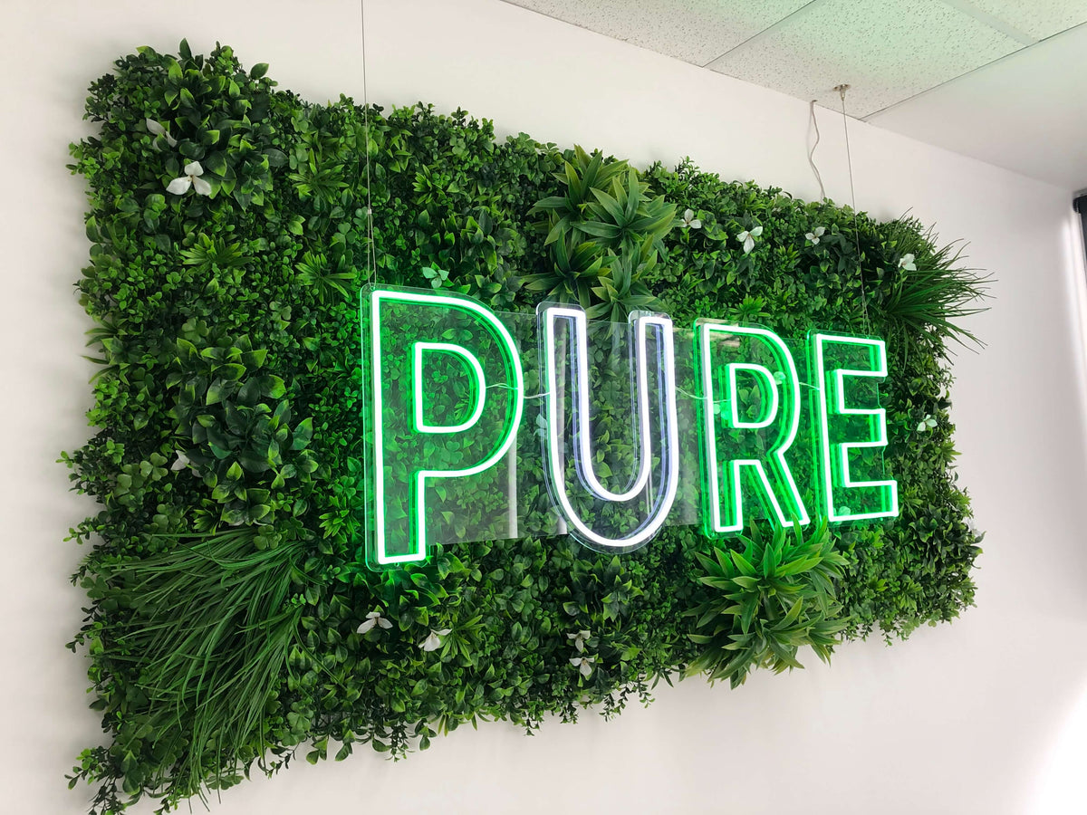 White Oasis Artificial Vertical Garden Green Wall Panel 40×40in 11 SQ FT – UV Resistant – Commercial Grade