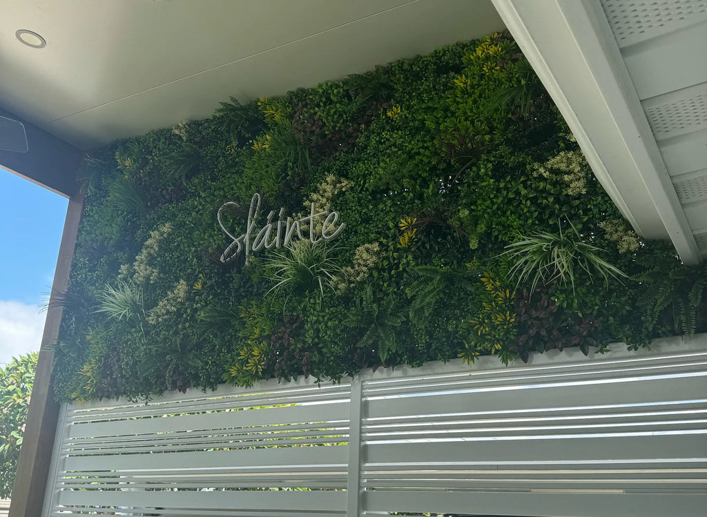 Evergreen Triptych Artificial Vertical Garden Green Wall Panel Set of 3 Seamless Panels 33 SQ FT – UV Resistant – Commercial Grade