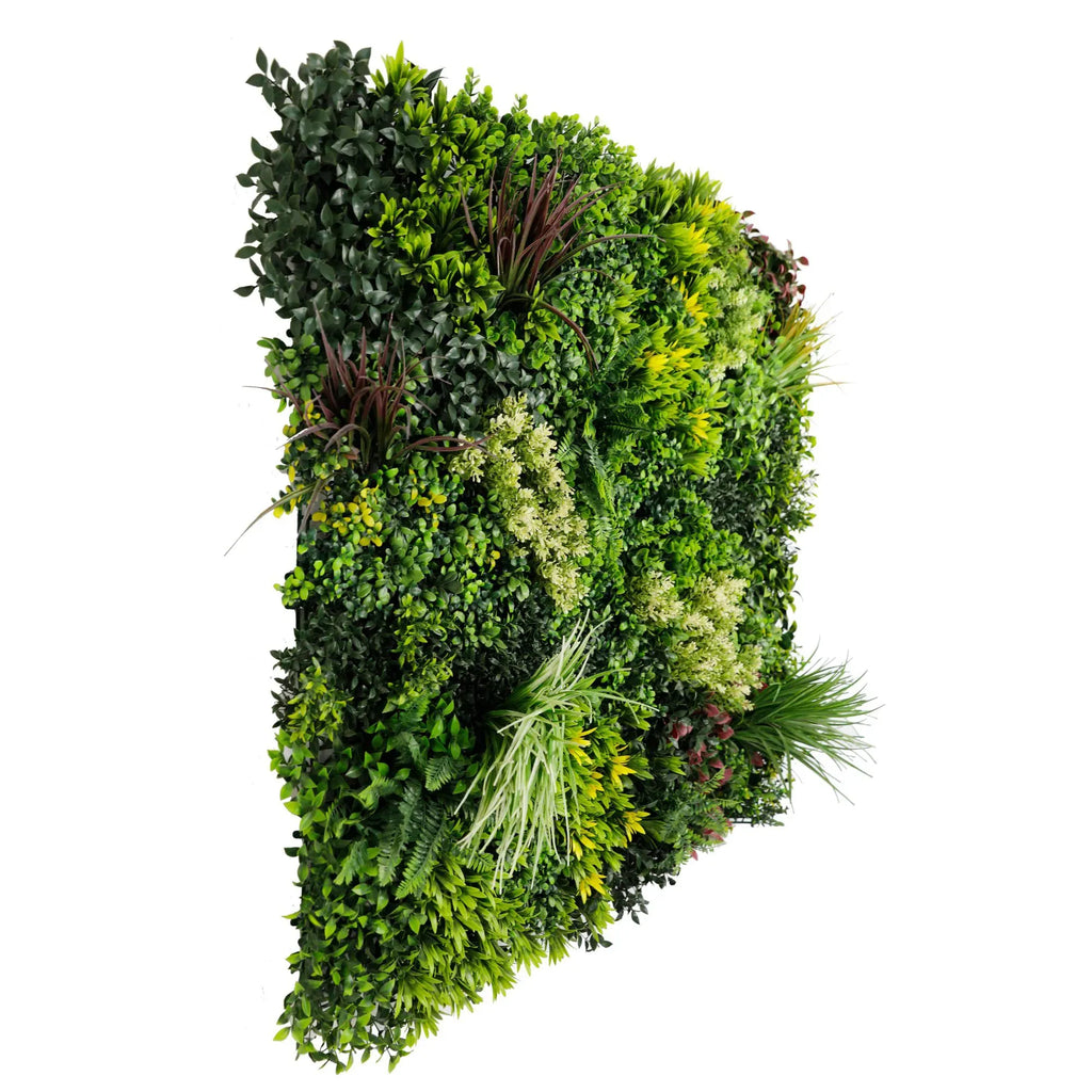 Evergreen Triptych Artificial Vertical Garden Green Wall Panel Set of 3 Seamless Panels 33 SQ FT – UV Resistant – Commercial Grade