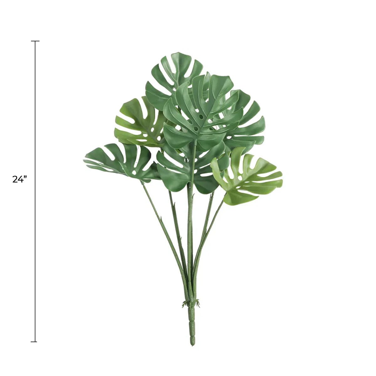 Monstera Split Leaf Philodendron Artificial Plant Stem 24in – UV Resistant