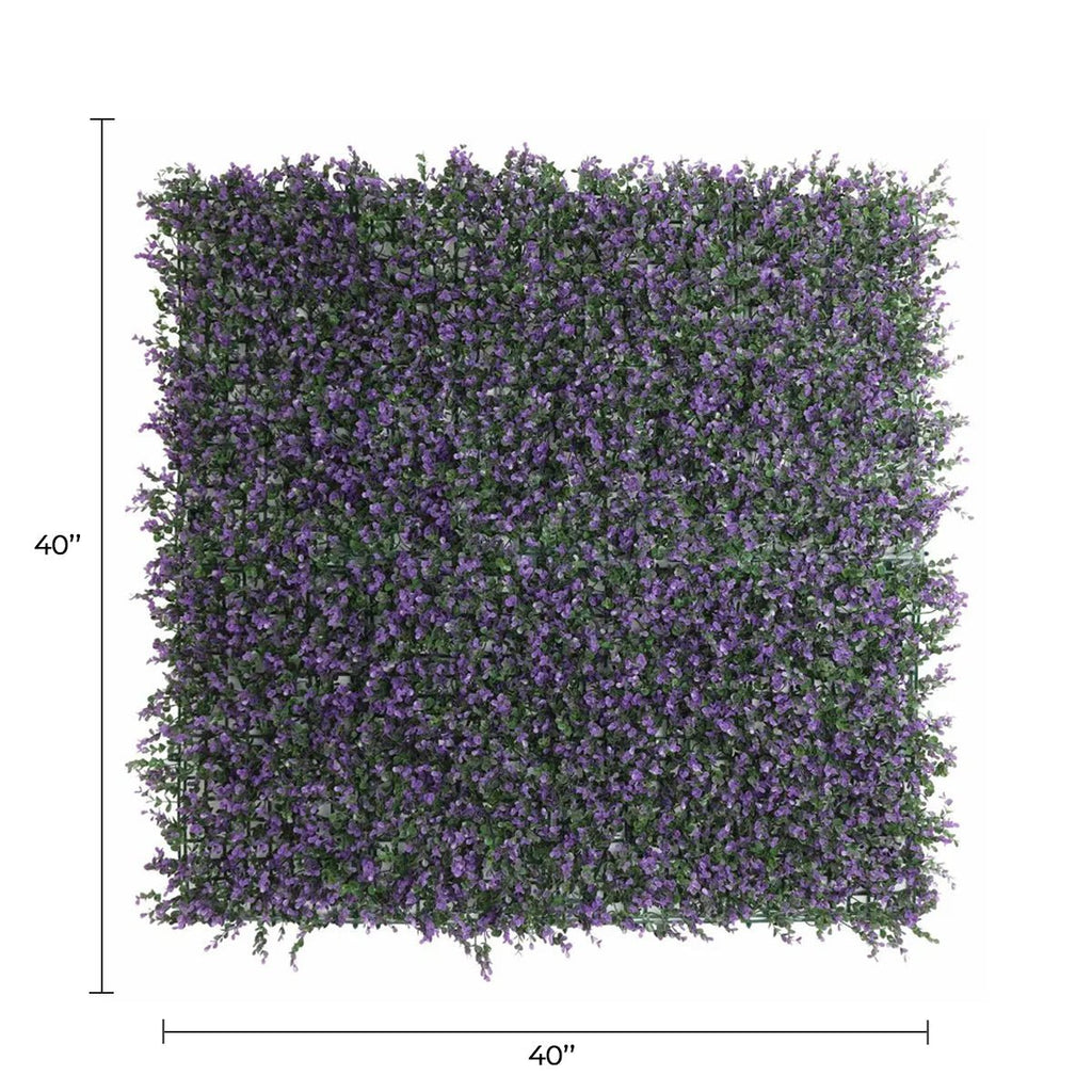 Purple Lavender Boxwood Artificial Vertical Garden Green Wall Panel – Sample Piece