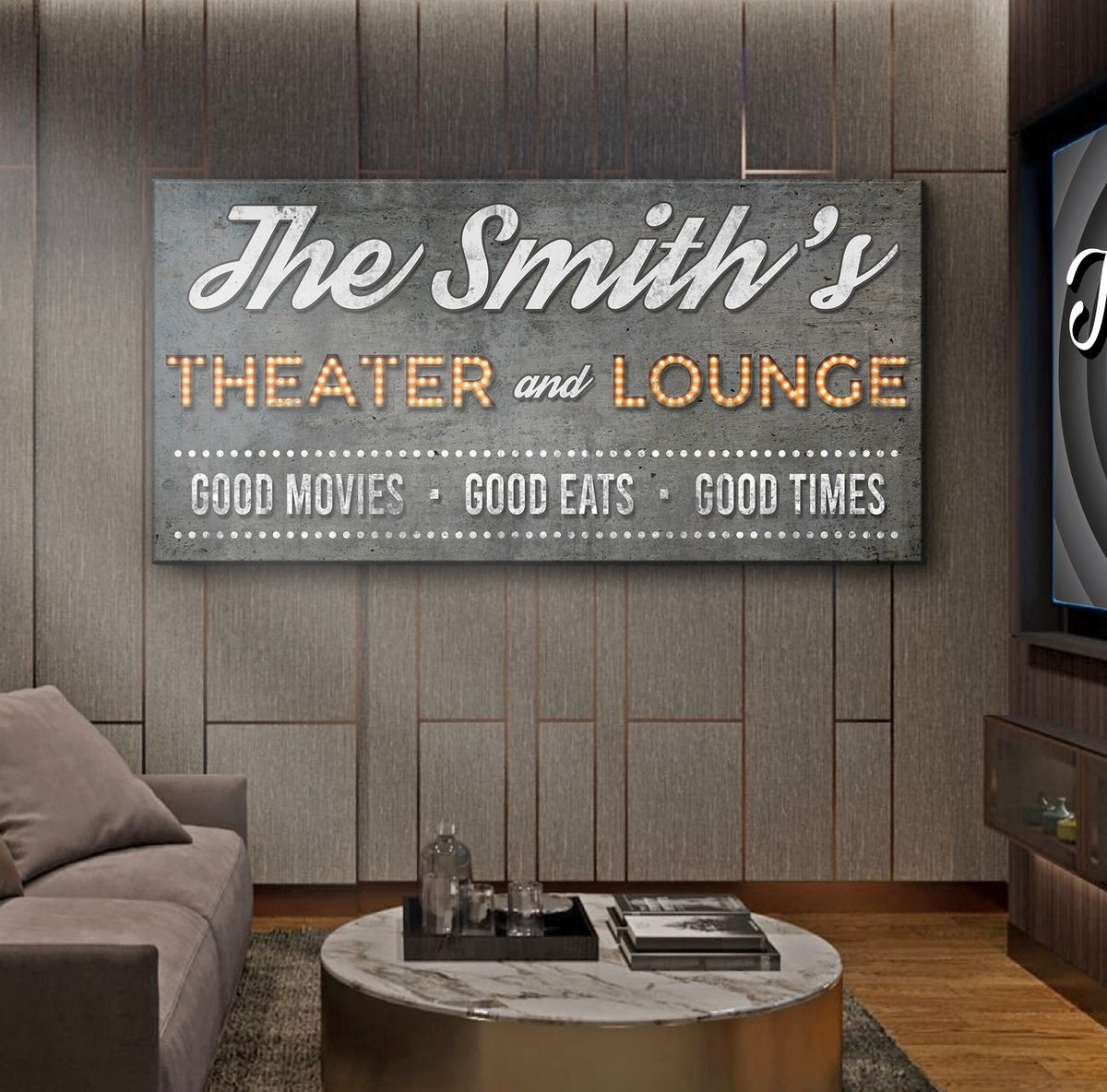 Family Theater and Lounge Sign V