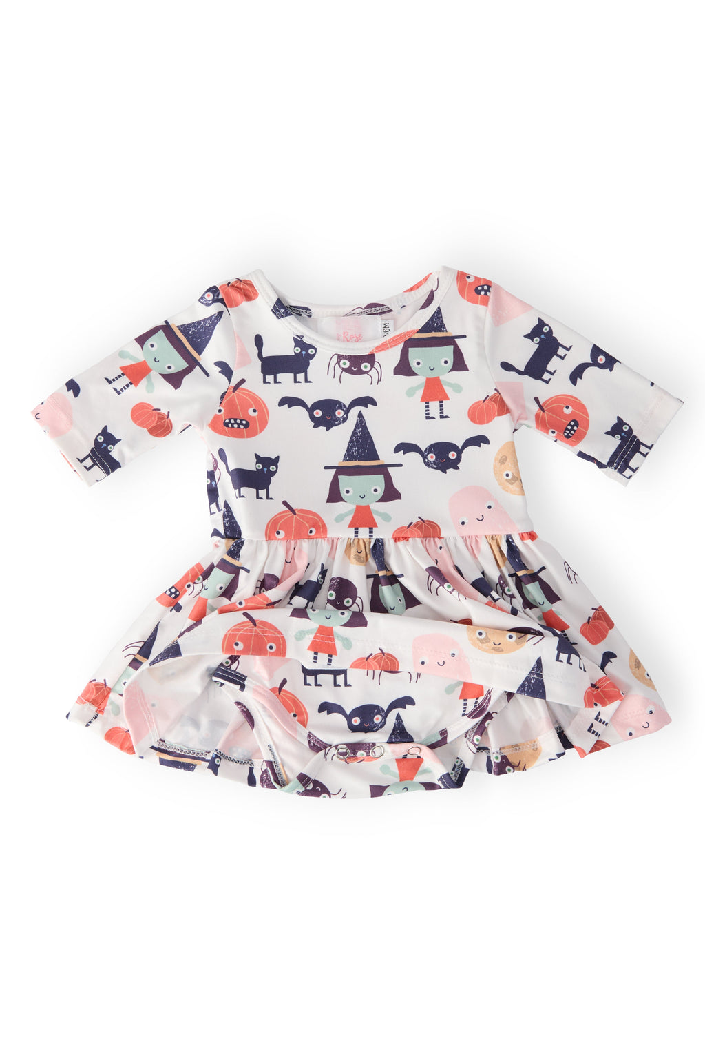 SALE Boo Crew 3/4 Sleeve Twirl Bodysuit