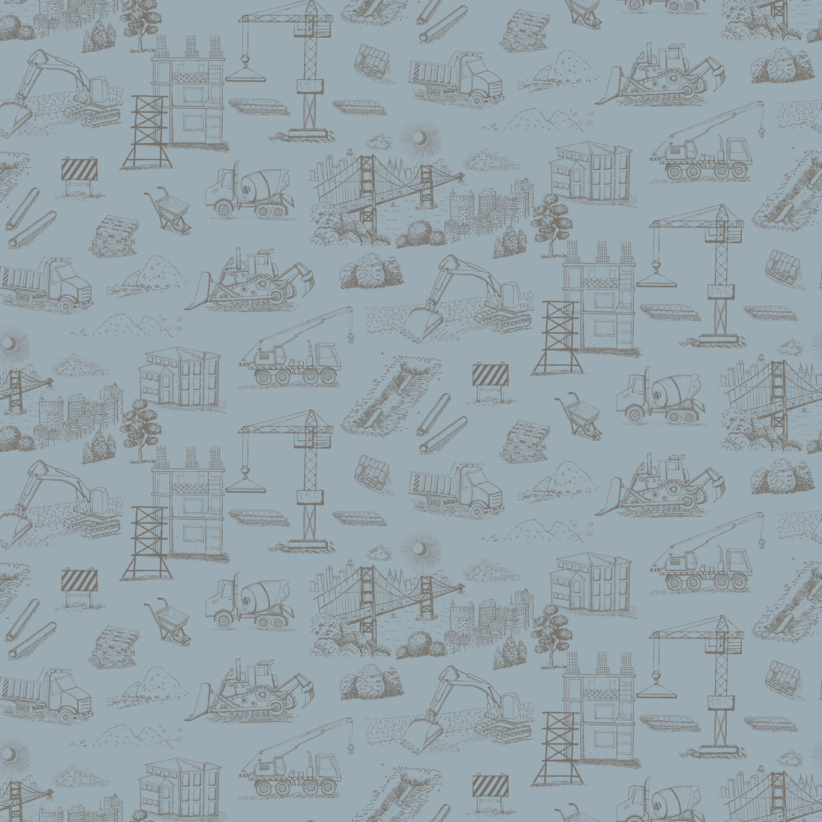 Boston Wallpaper by The Bright Leaf Design