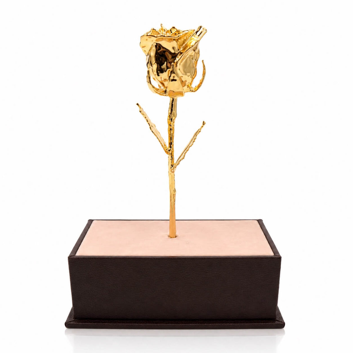24K Gold Rose in Standing Clear Window Display Box | LovePicker