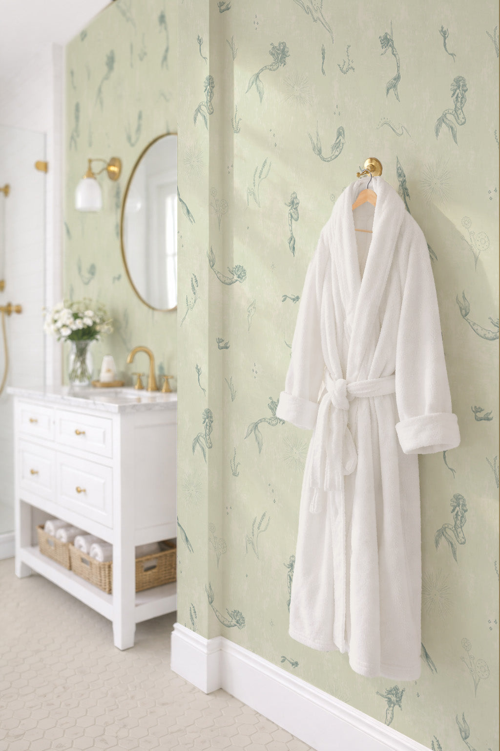 Aquatta Wallpaper by Naturally Antique