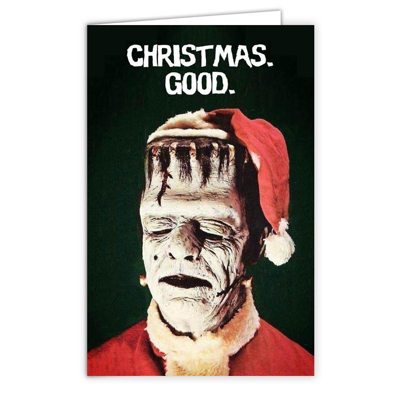 Frankenstein "Christmas Good" Greeting Card