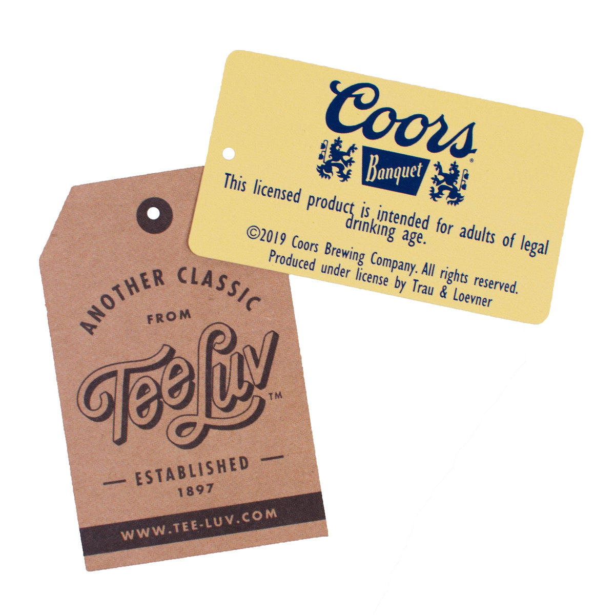 Coors Banquet Beer Front and Back Faded Graphic T-Shirt - Ash Gray