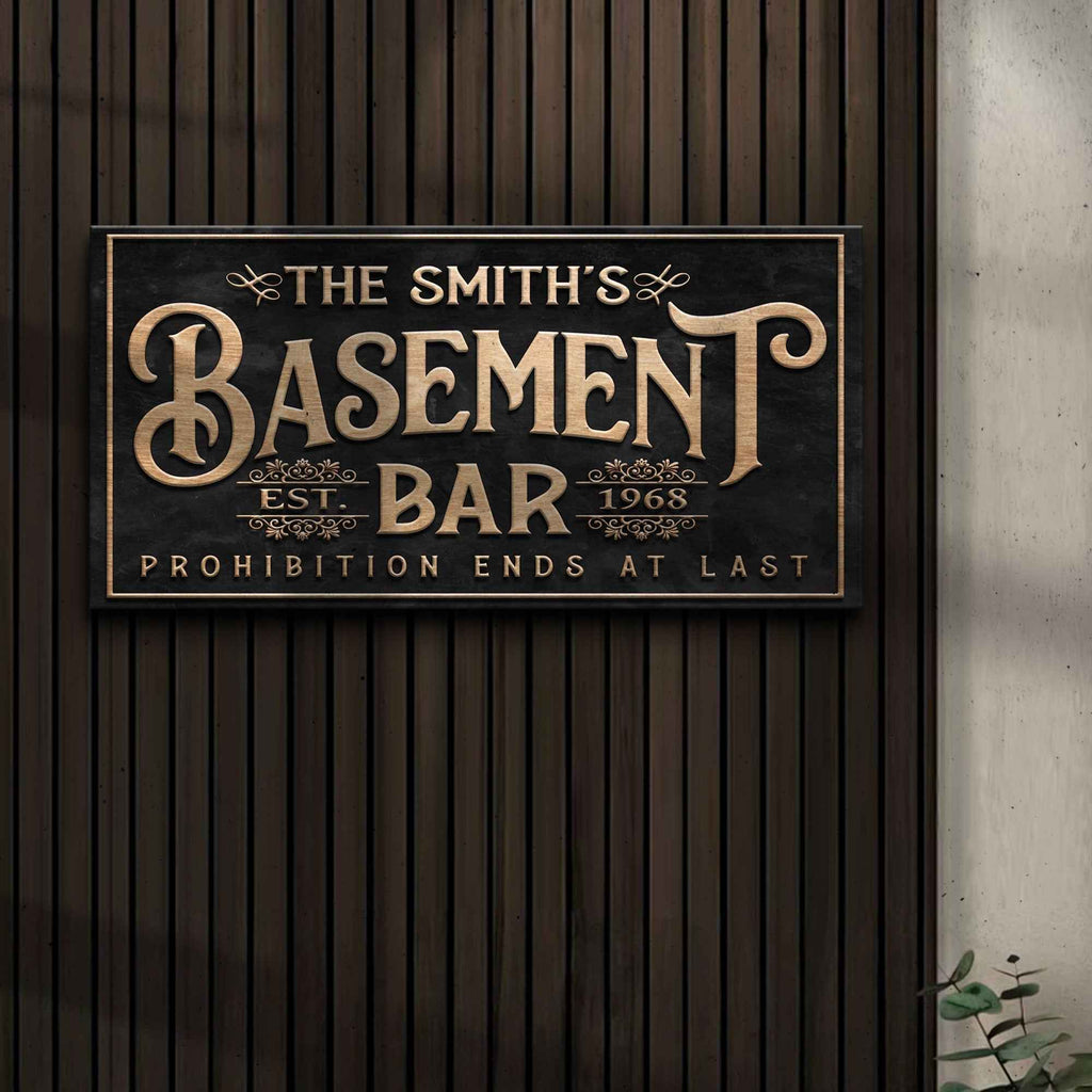 Custom Basement Bar Sign
