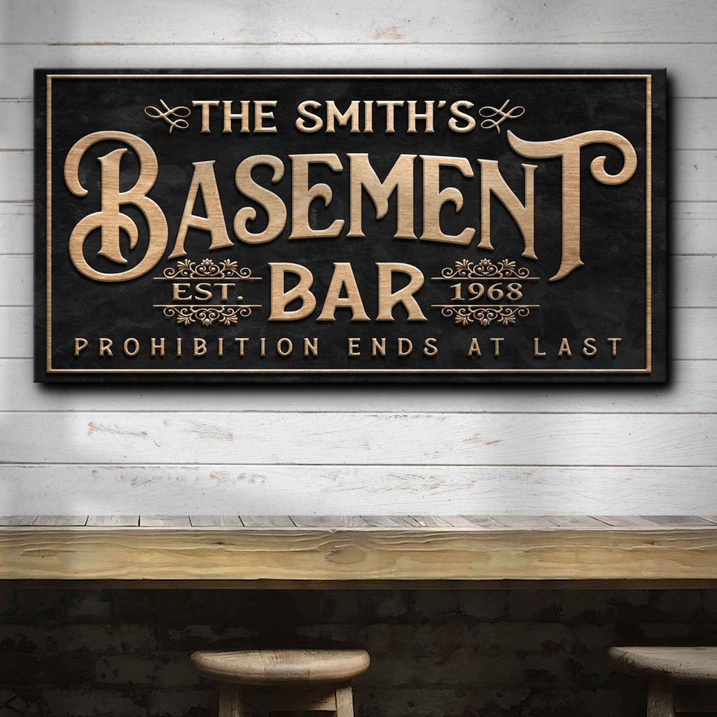 Custom Basement Bar Sign