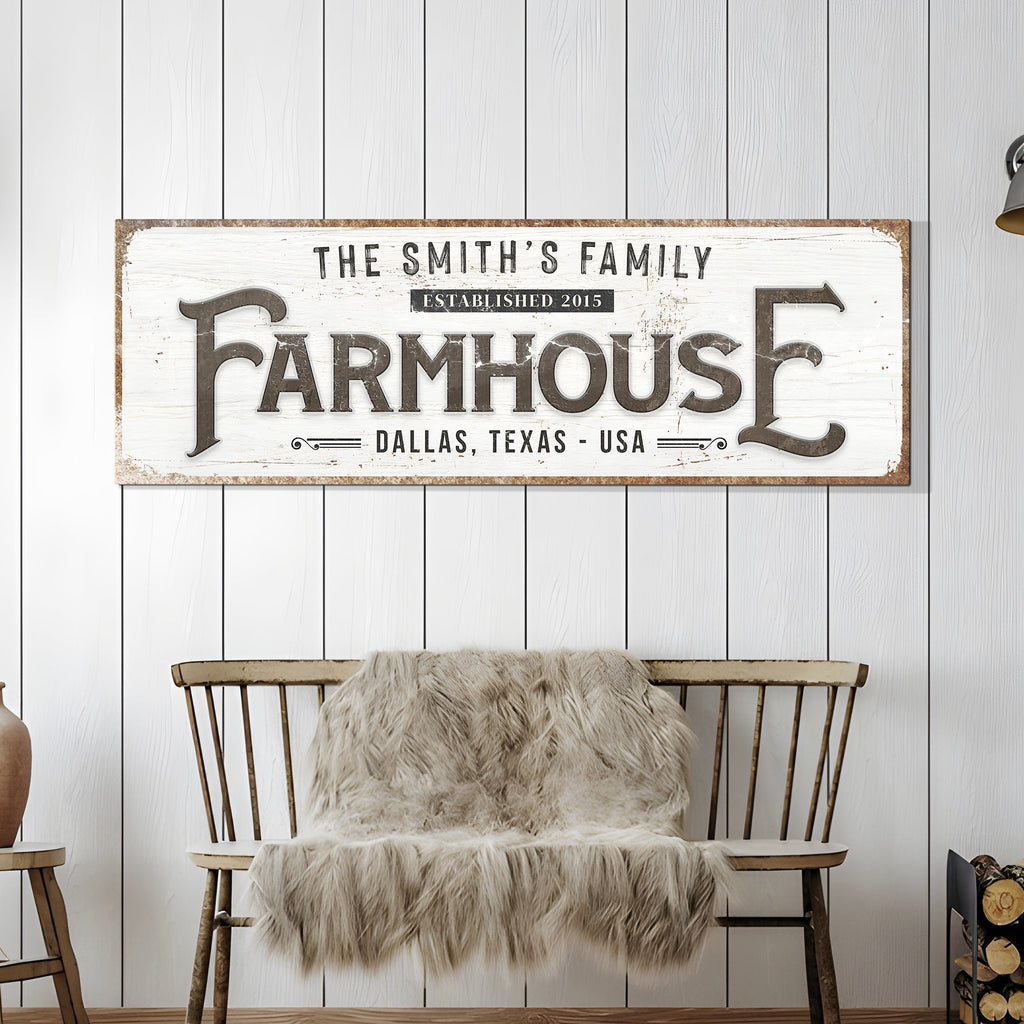 Custom Vintage Rust Farmhouse Sign II