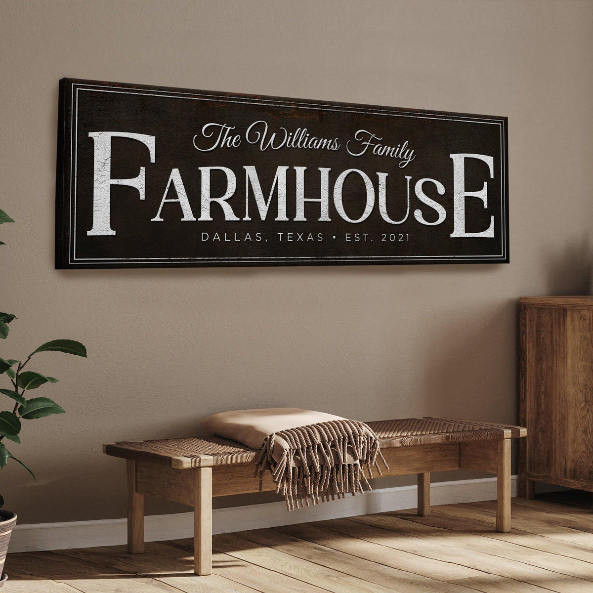 Custom Vintage Rust Farmhouse Sign III