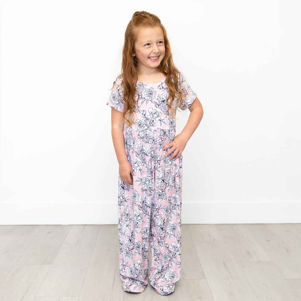 Allie Floral Bamboo Leggy Romper