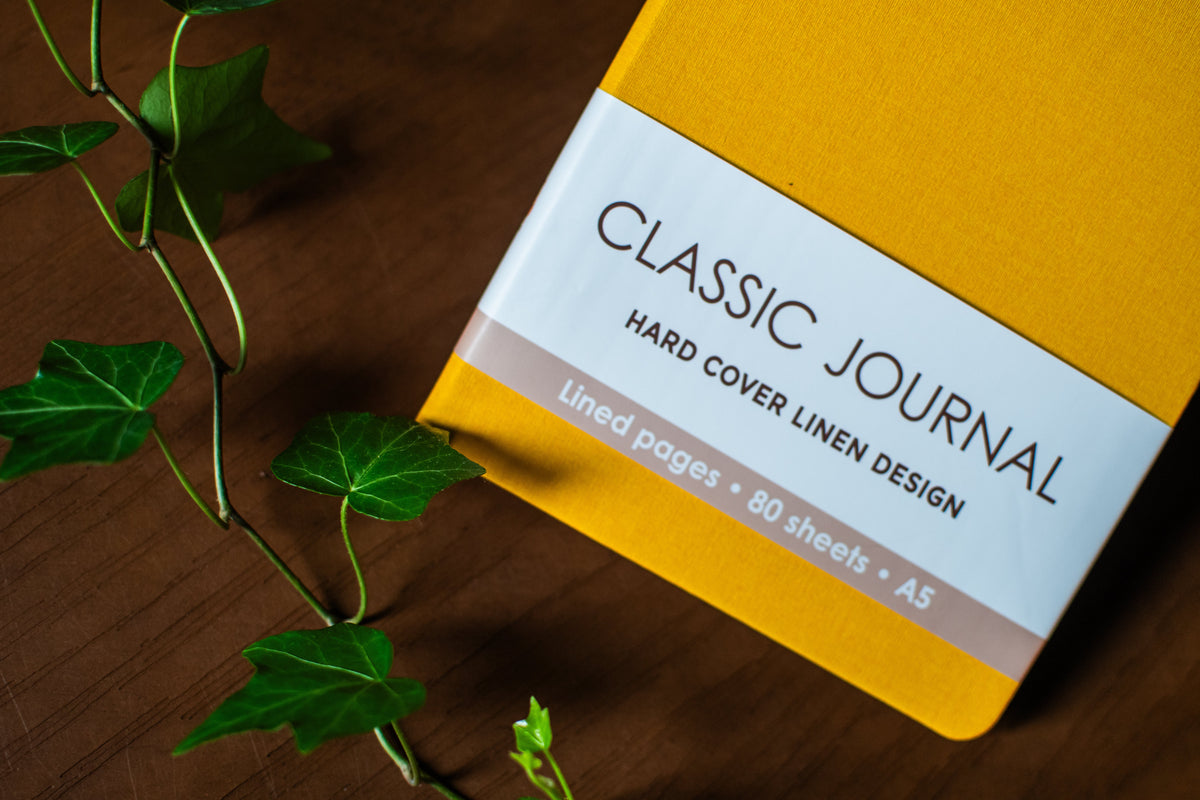 Yellow Hardcover Linen Journal