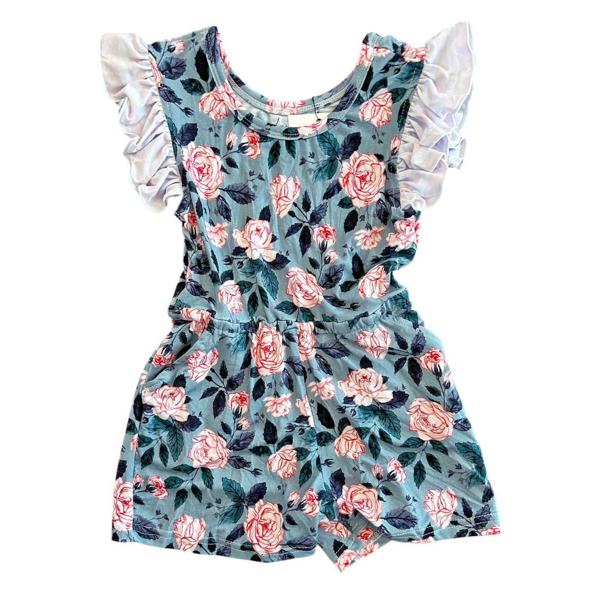 Evelyn Floral Bamboo Short Leggy Romper