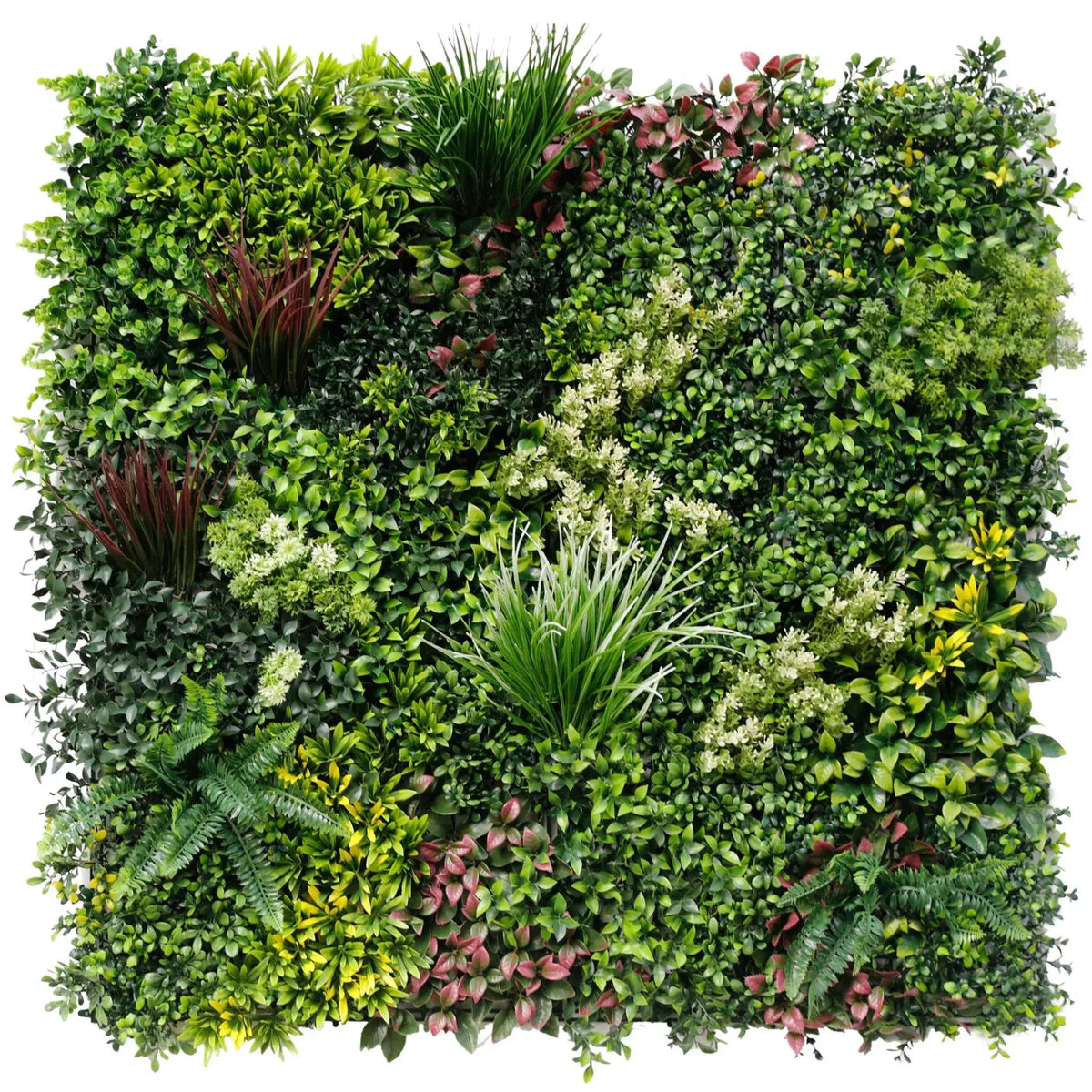 Evergreen Triptych Artificial Vertical Garden Green Wall Panel Set of 3 Seamless Panels 33 SQ FT – UV Resistant – Commercial Grade