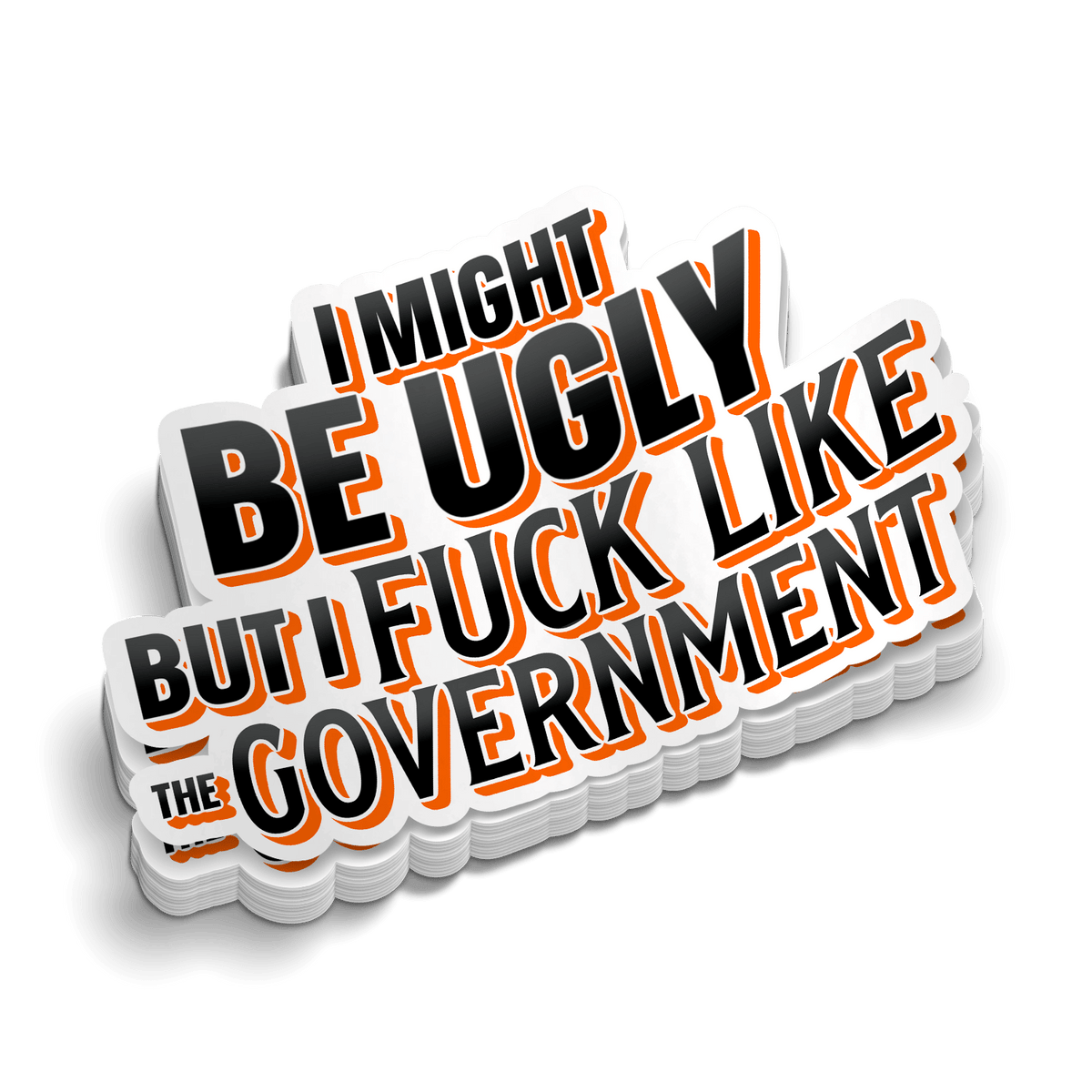 F Like The Government - Hard Hat Decal