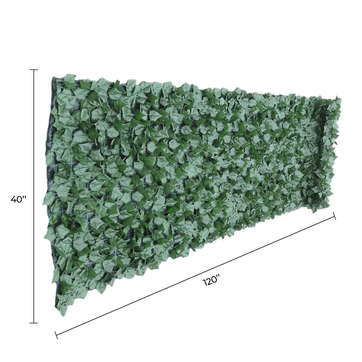 Ivy Privacy Fence Shade Cloth Backing 120×40in 33 SQ FT