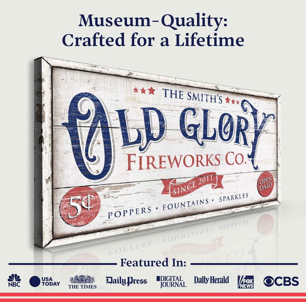 Personalized Old Glory Firework Co Sign