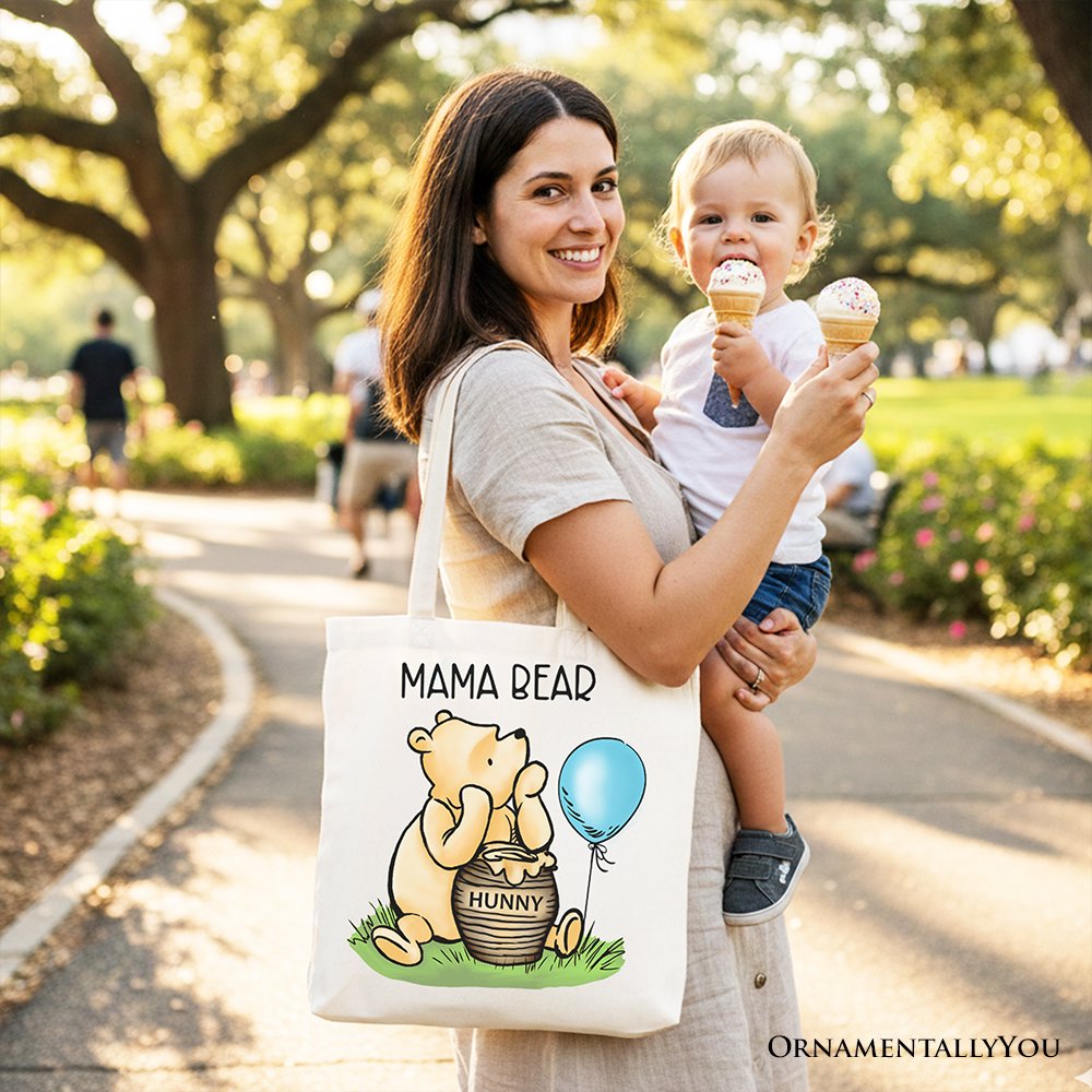 Charming Mama Winnie-the-Pooh Cute Tote Bag, 1926 A.A. Milne Mom Gift Shopper