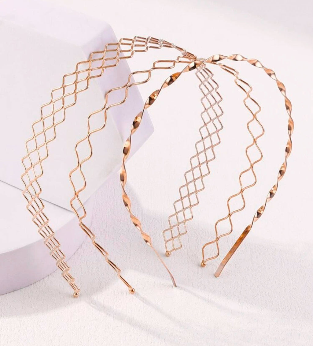 Beautiful Gold Headband Set - Set of 3