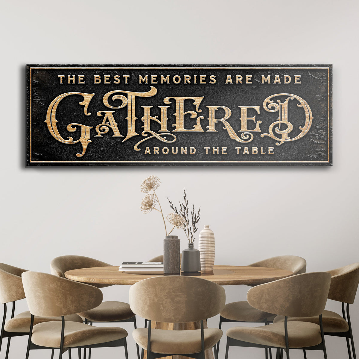 Gathered Around Table Sign