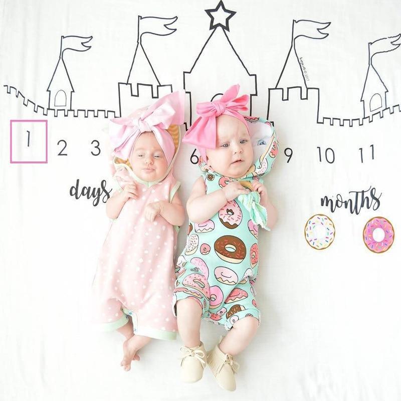 Newborn baby Monthly Growth  Blanket Photography Props Background Cloth For Baby