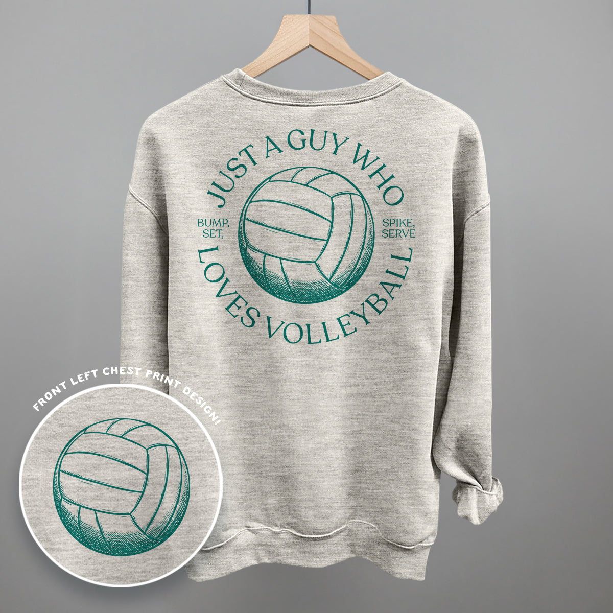 Just A Guy Who Loves Volleyball (Back Print)