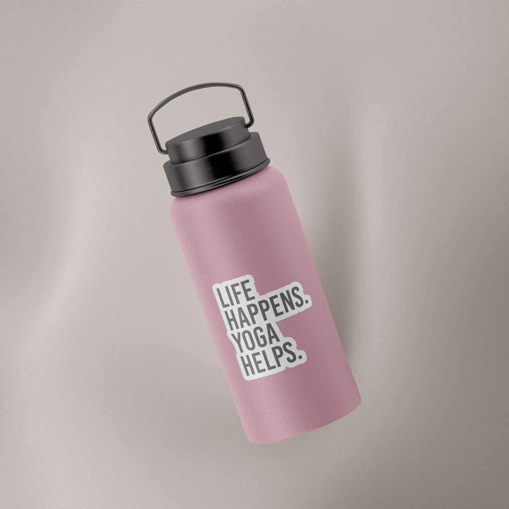 Life Happens Yoga Helps Decal