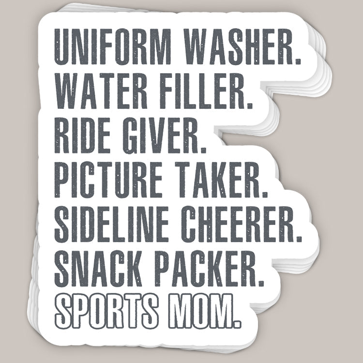 Sports Mom (Grey) Decal