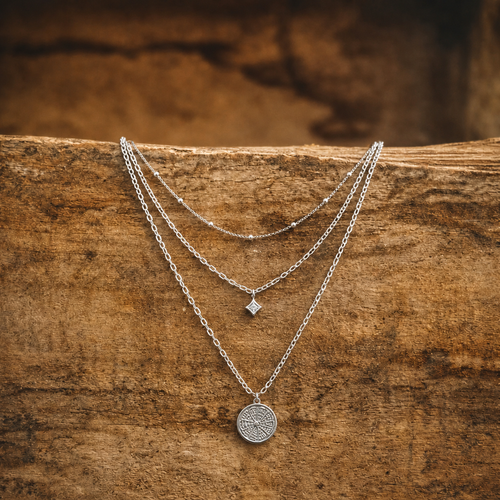 Beautiful Silver Layered Necklace