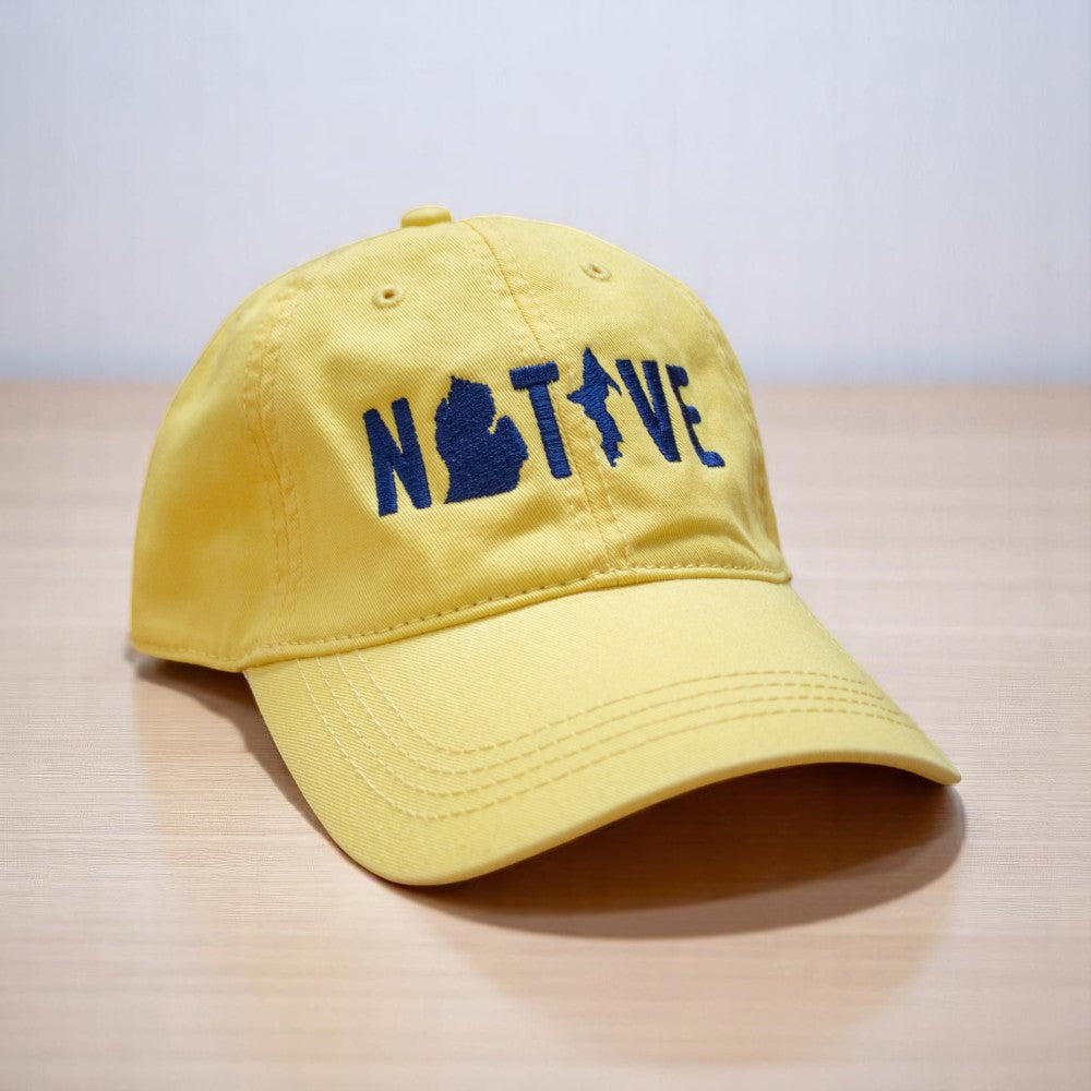 Hat - Michigan NATIVE Unstructured Yellow