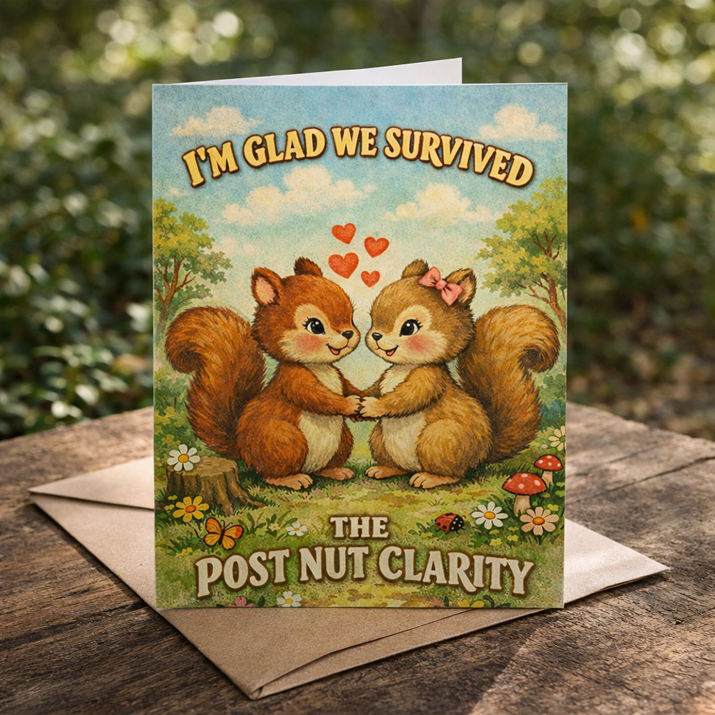 I'm Glad We Survived the Post Nut Clarity Card