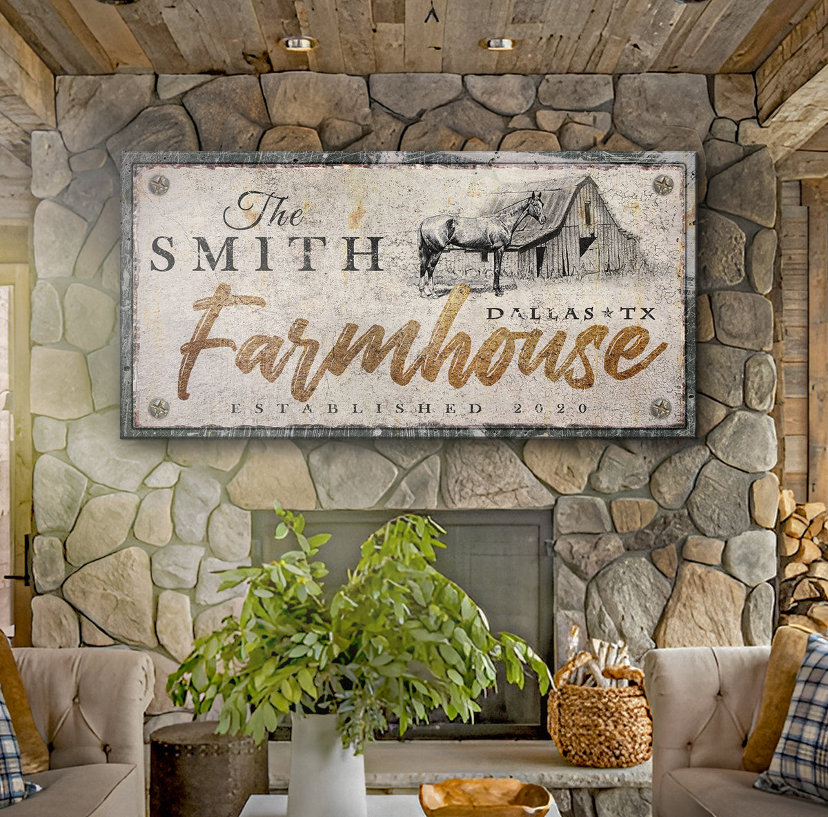Rustic Horse Farmhouse Sign III