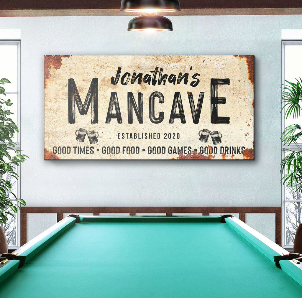 Good Times Personalized Man Cave Sign: Custom Bar Signs for Home Bar – Perfect Man Cave Wall Decor
