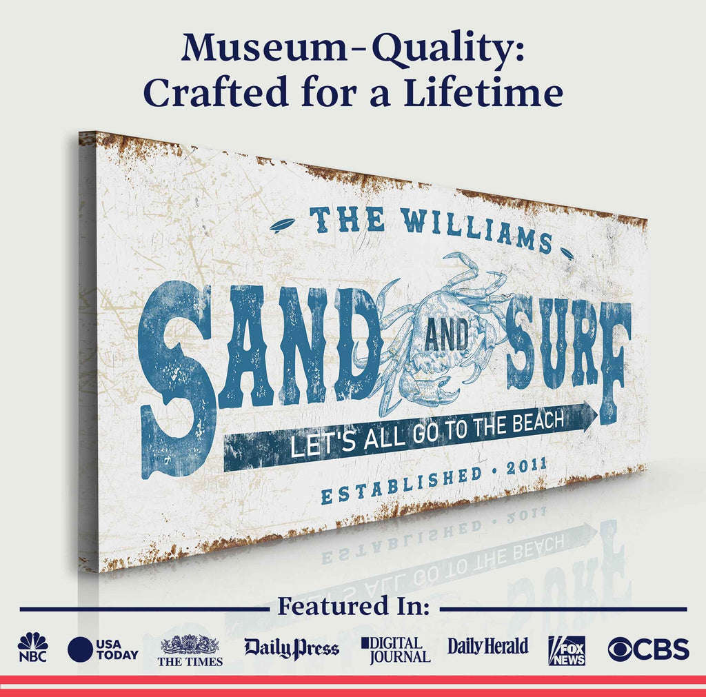 Sand And Surf Sign