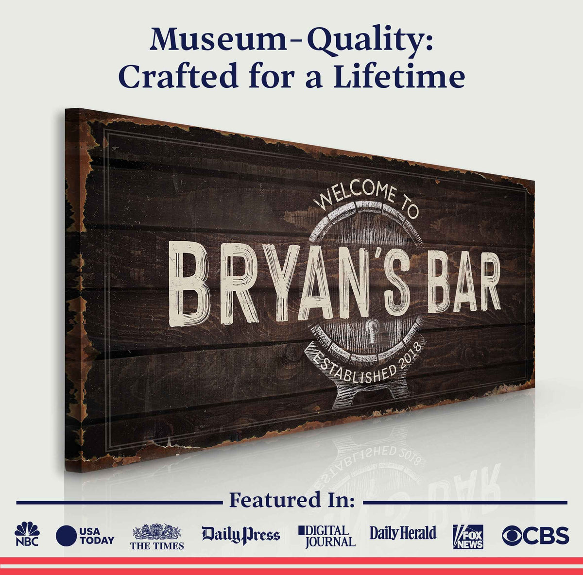 Beer Barrel Bar Sign