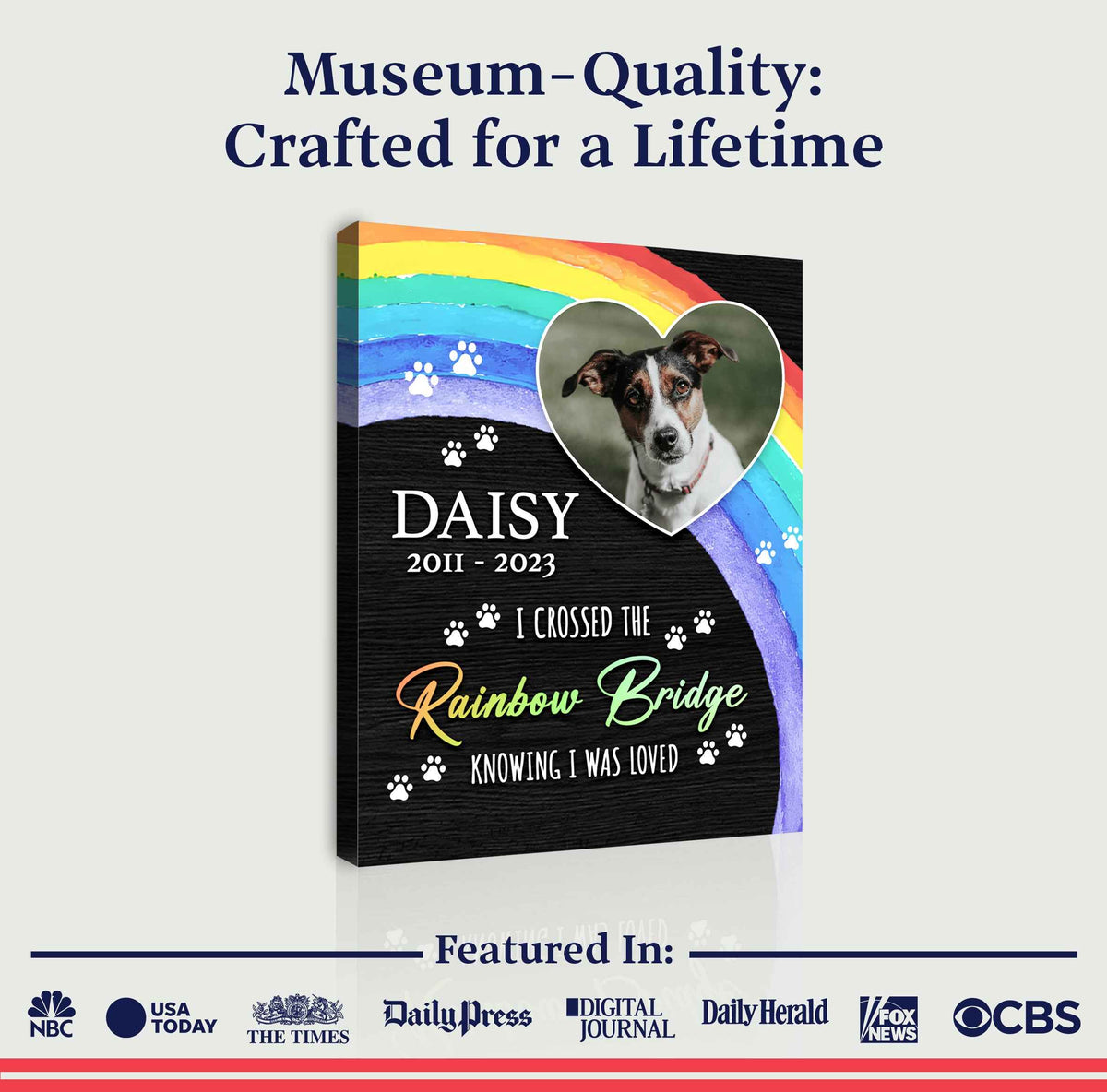 Pet Memorial Sign I Crossed The Rainbow Bridge