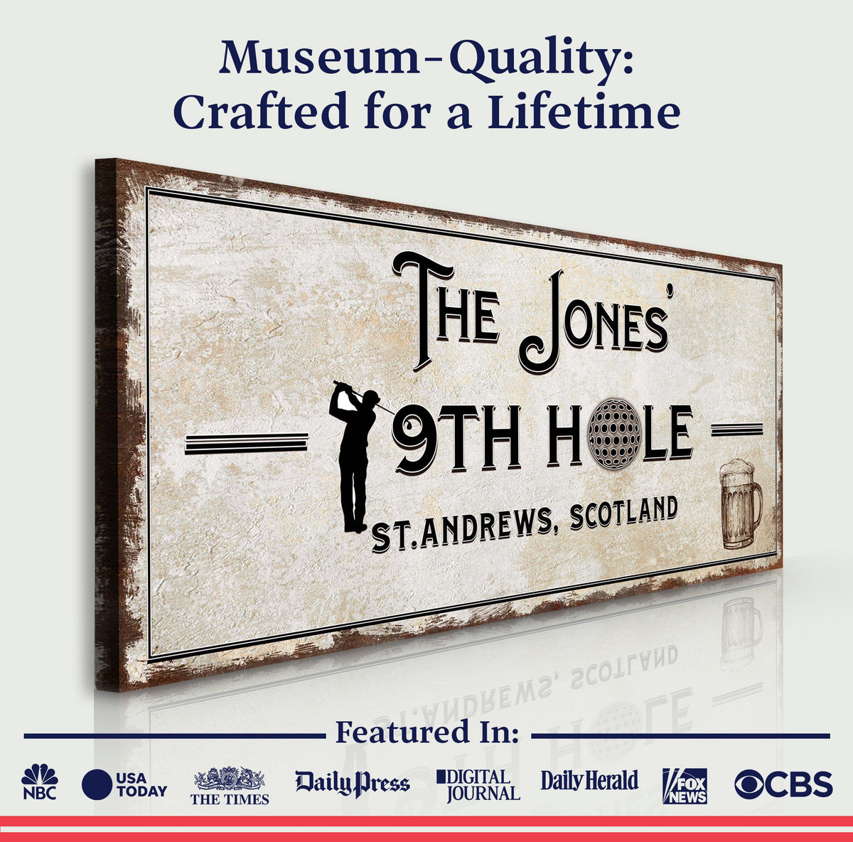 19th Hole Golf Personalized Sign