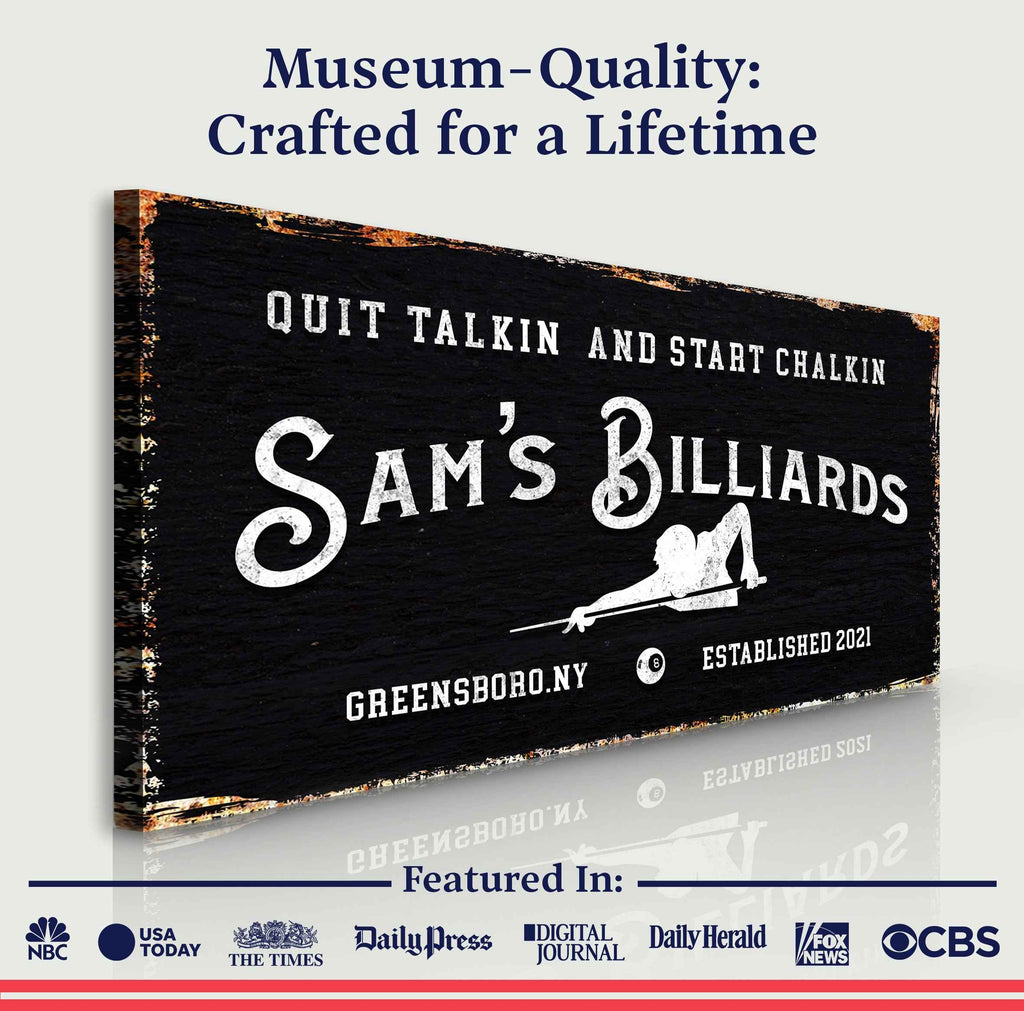 Billiards Room Sign