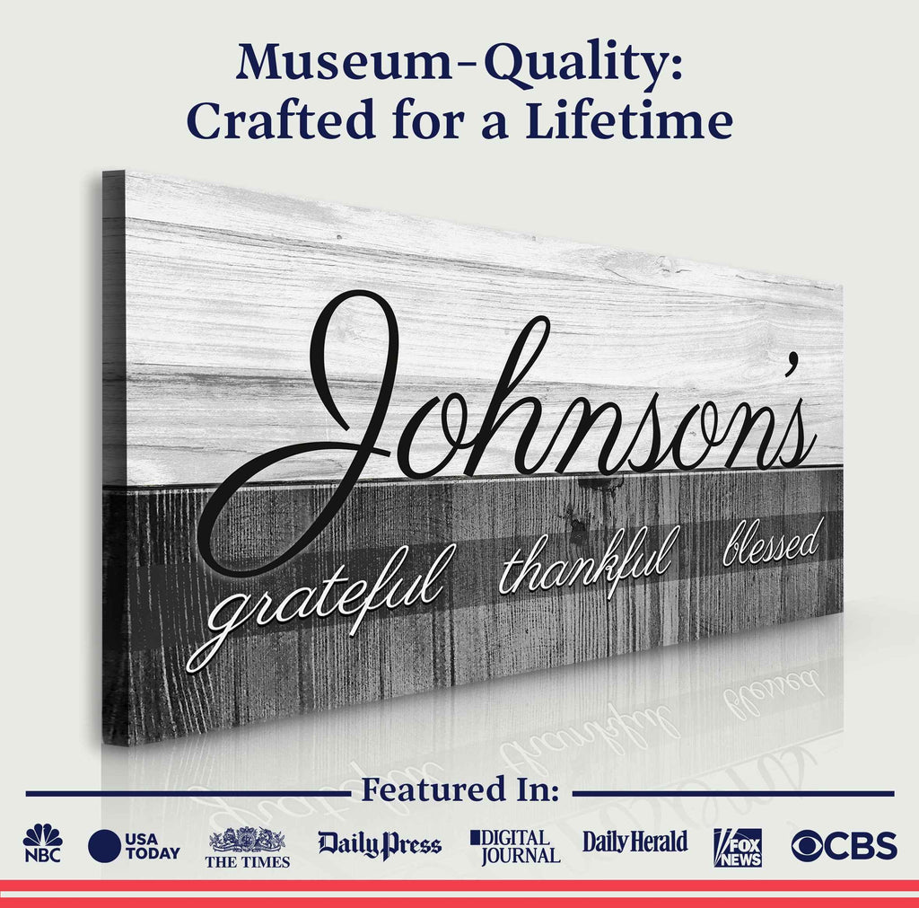 Family Grateful Sign