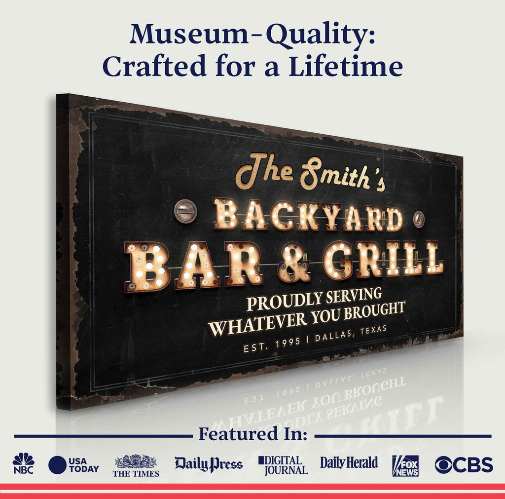 Backyard Bar & Grill Sign XVIII