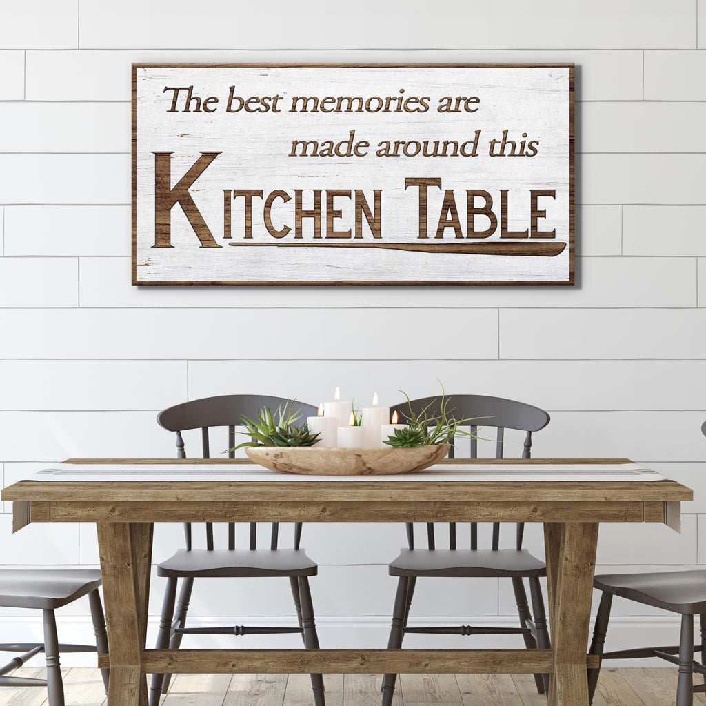 Kitchen Table Wall Art Sign