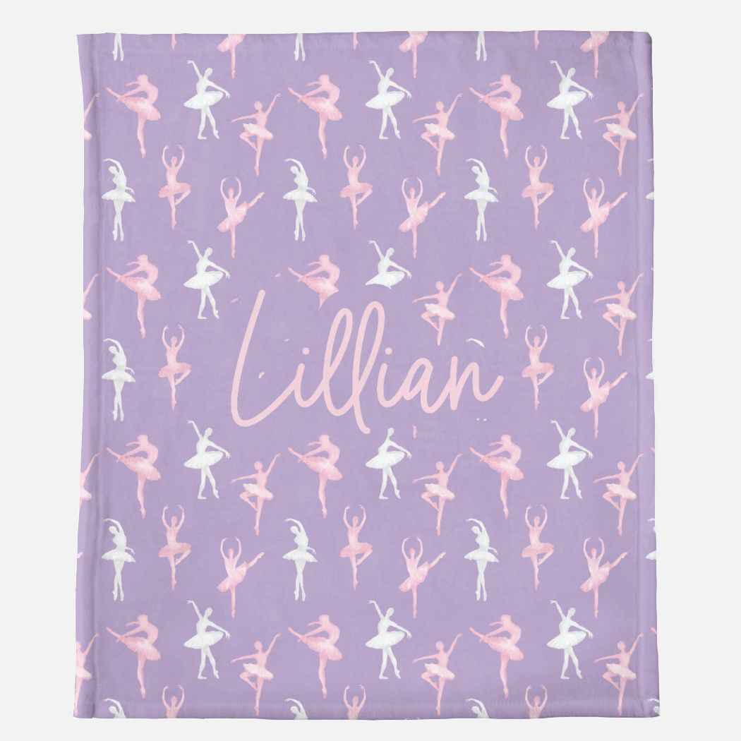 Lillian Ballerinas Personalized Minky Blanket