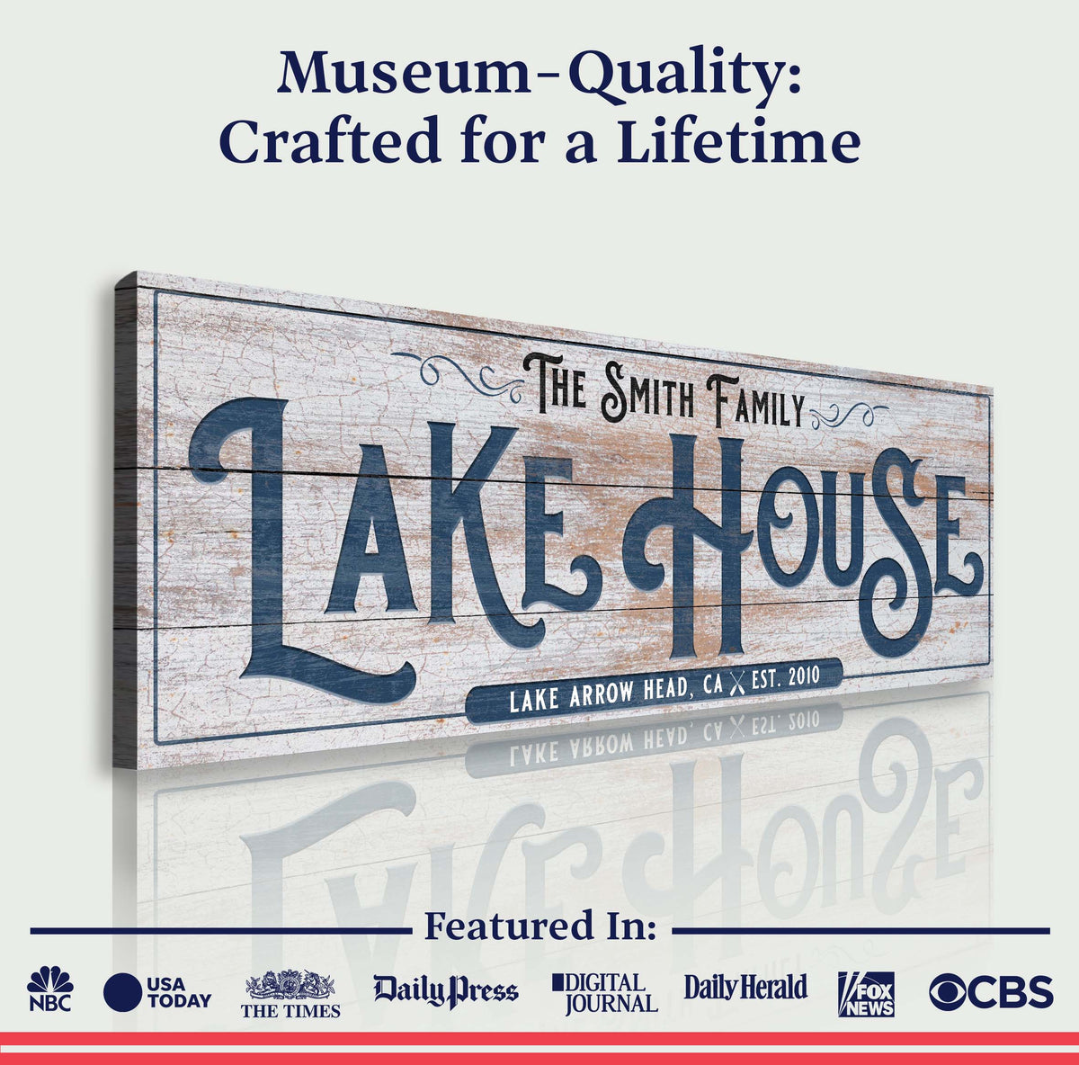 Personalized Lake House Sign III