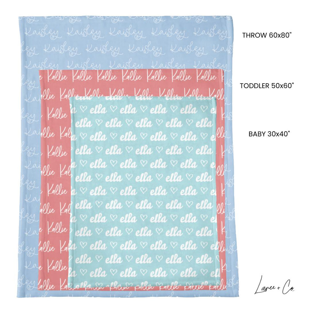 Lillian Floral Personalized Minky Blanket