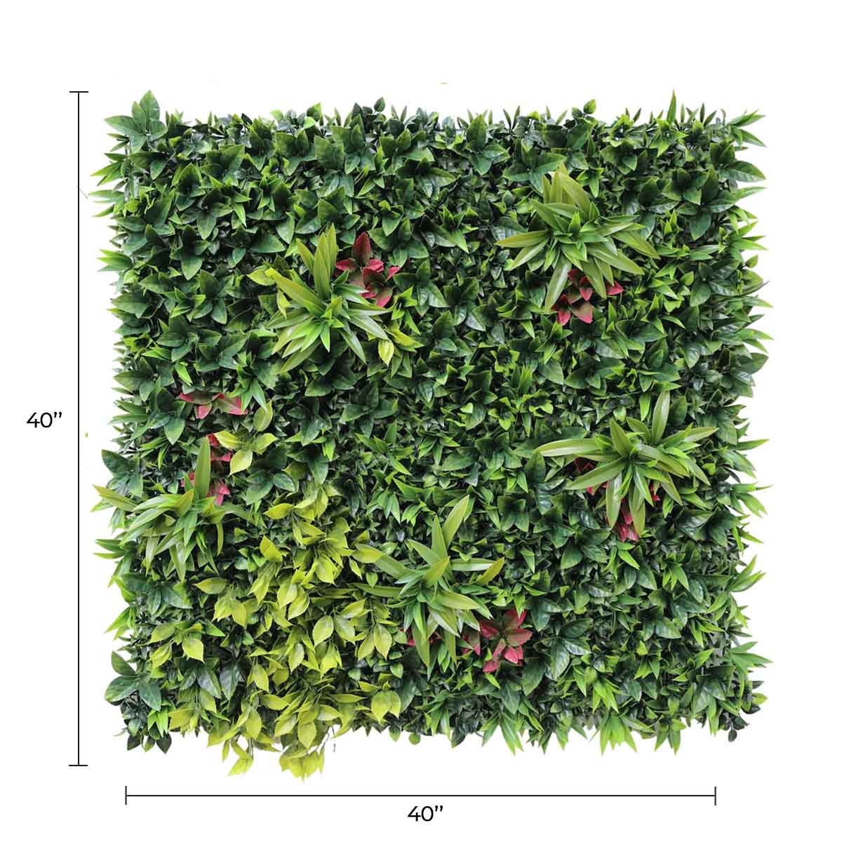 Green Meadows Artificial Vertical Garden Green Wall Panel 40×40in 11 SQ FT – UV Resistant – Commercial Grade