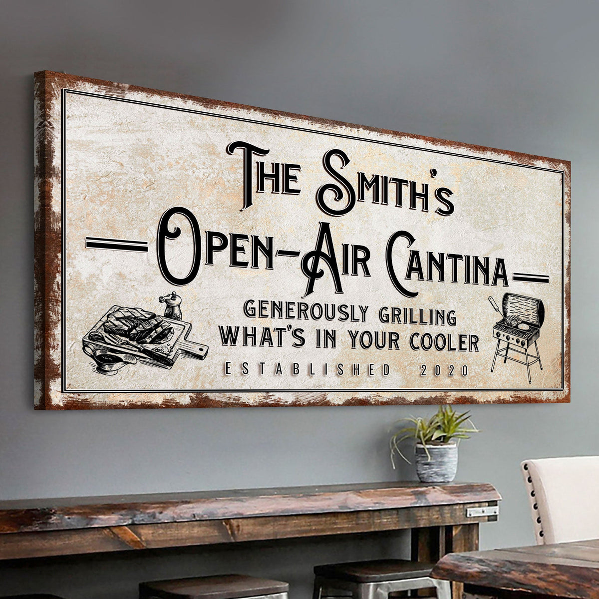 Family Open Air Cantina Sign